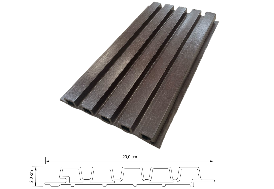 Panel WPC Exterior 5 Pastillas Liso