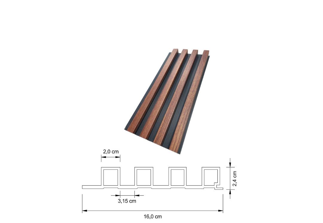 Panel de Interior Alistonado 3D en PVC